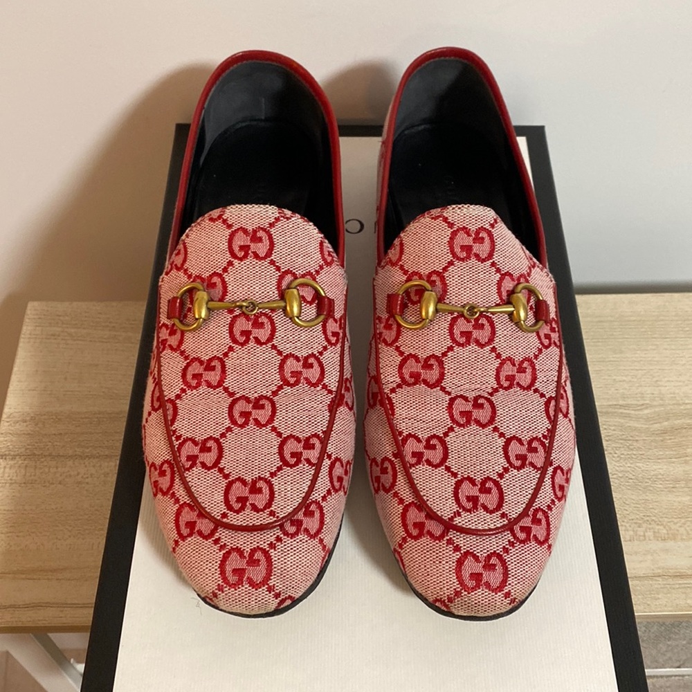 Red canvas Gucci Jordaan